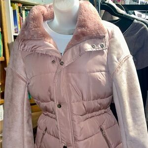 Chic Pink Puffer Jacket by LA Coalition size S